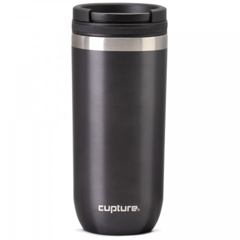 Cupture TWIST-TOP Vacuum-Insulated Stainless Steel Travel Mug, 16 oz, Gunmetal Gray