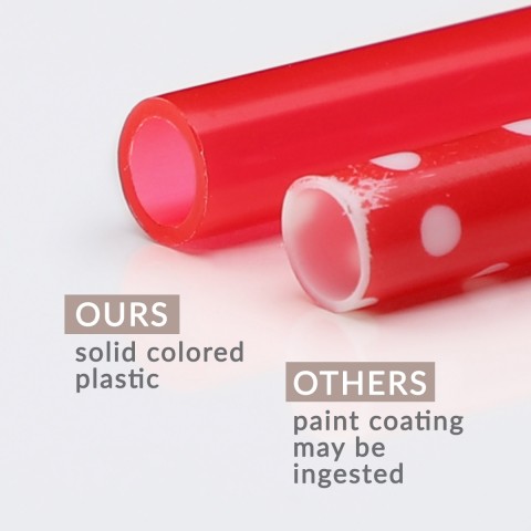Solid Color Straws 12 Pack