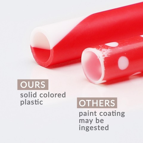 Striped Color Straws 12 Pack
