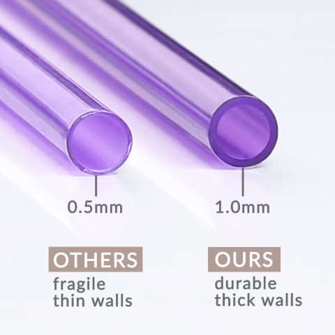 Solid Color Straws 12 Pack