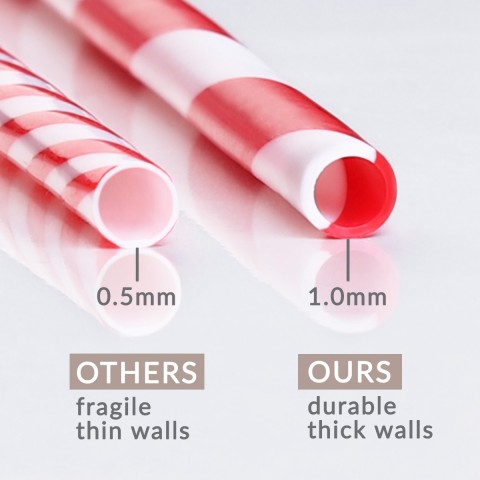 Striped Color Straws 12 Pack