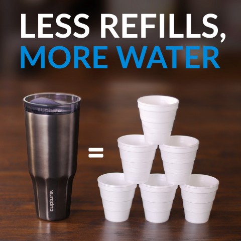 Travel Tumbler Stainless Steel - 32 oz (Titanium Grey)