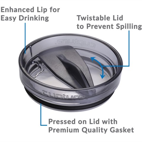 Travel Tumbler Stainless Steel - 32 oz (Titanium Grey)