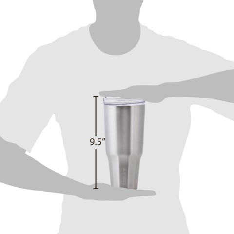 Travel Tumbler Stainless Steel - 32 oz (Silver)