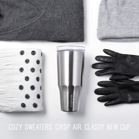 Travel Tumbler Stainless Steel - 32 oz (Silver)