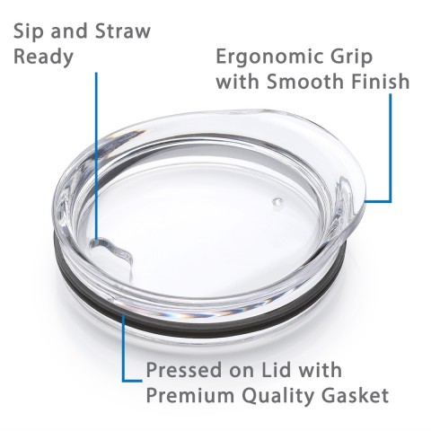 Cupture Stemless Wine Tumblers 12 oz Vacuum Insulated Mug with Lids - 18/8 Stainless Steel (Winter White)