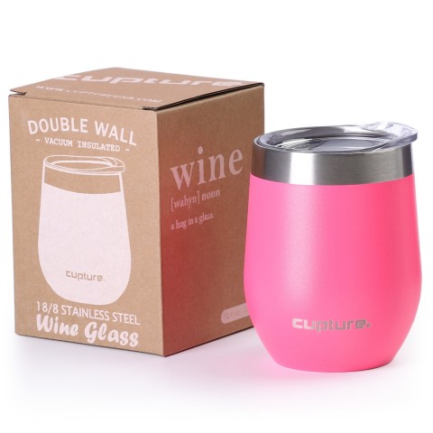 12oz Wine Glasses Tumbler Flask Cup Water Drink Bottle Beer Mug Vacuum Insulated 