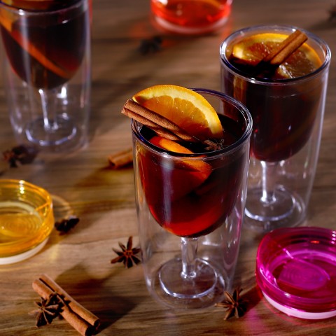 Wine Tumbler 10 oz, 8 Pack (Multicolor)