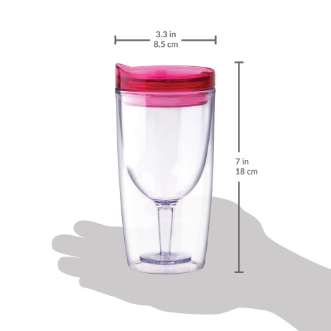 Wine Tumbler 10 oz, 8 Pack (Multicolor)