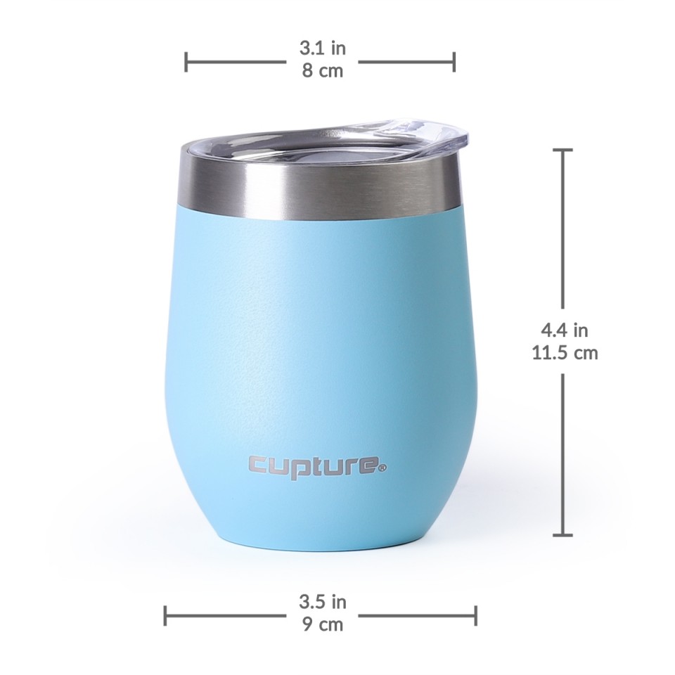 AMILIEe 12 Oz Insulated Wine Tumbler with Lid Stainless Steel Wine Glass  Coffee Mug Insulated Tumbler Cup